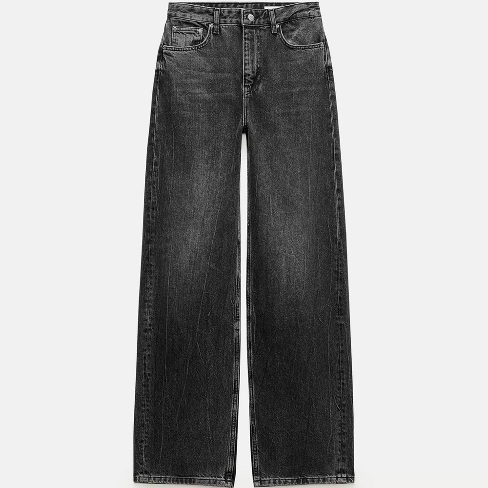 ZARA COLLECTION HIGH-RISE DENIM JORTS SIZE 4 NEW!!